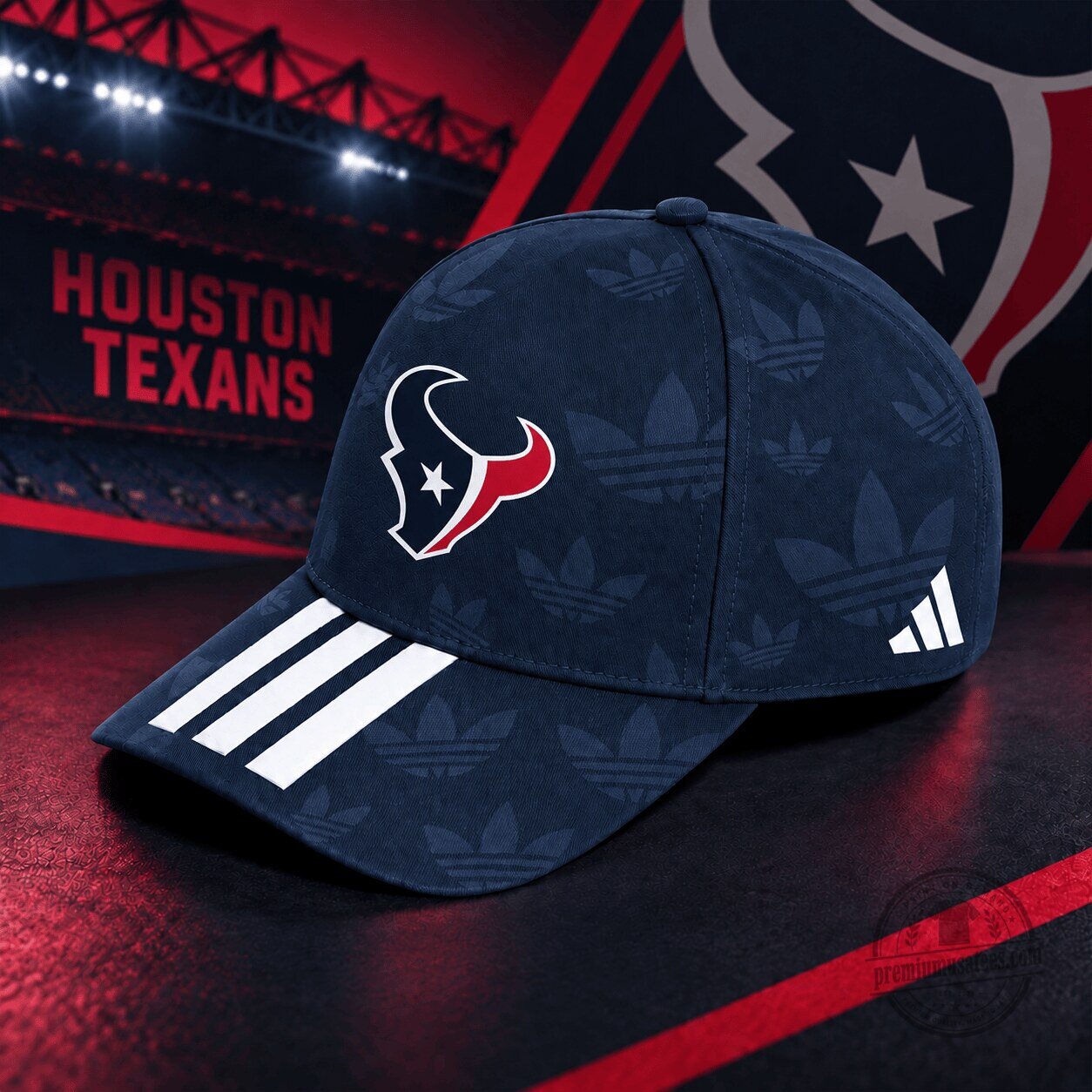 Houston Texans Adidas NFL Football Team Logo Navy Blue Baseball Cap Hat